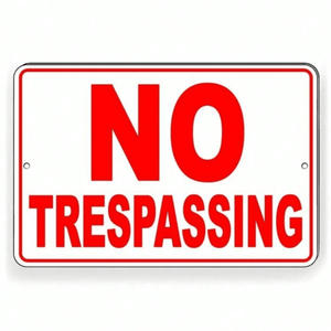 Letrero Metálico Vintage 'No Trespassing' de CIFbuy para TikTok, Servicio de Recogida en Temu, Decoración para Jardín y Césped - Product Image 1