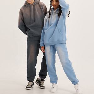 Econex Sports Dernier design Lavage à l'acide Vintage Tie Dye Survêtement de yoga de haute qualité OEM pour femmes Imprimé solide à capuche - Product Image 5