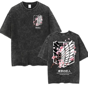 Fashion Custom Printed Oversized <b>T</b> Shirt Japanese Fish Graphic <b>Back</b> Print Cotton Streetwear Unisex Loose Fit Bulk Manufacturer - Product Image 1