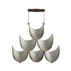 Exhibidor de Vino de Metal y Madera con Acabado Galvanizado para Decoración de Encimera de Cocina - Product Image 3