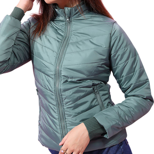 Chaqueta Acolchada Informal de Color Sólido para Mujer, Chaqueta de Invierno Acolchada a la Moda, Cálida, Aislante y Ecológica para Exteriores - Product Image 1