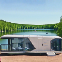 Petite maison moderne de luxe sur roues cadre de remorque en acier préfabriqué maison mobile pour utilisation en entrepôt
