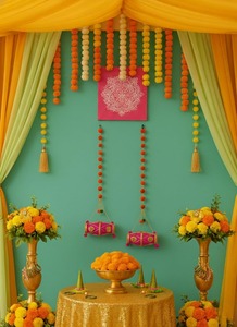 Guirlande de cordes traditionnelle multicolore Dholki, faite à la main, pour décoration intérieure et extérieure, mariage, Eid, Diwali, Lohri, festival, décoration de la maison - Product Image 4