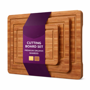 Tabla de cortar de madera maciza premium, tabla de picar de madera gruesa con grano de extremo, tabla de cocina resistente y duradera - Product Image 1