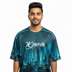 Camiseta Sublimada Oversize de Moda para Hombre, Estilo Casual Urbano y Holgado - Product Image 1