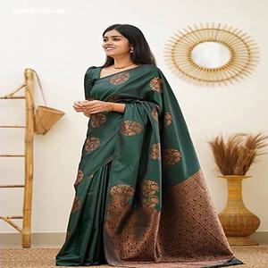 Vêtements ethniques de festival en tissu de qualité supérieure, SOFT LICHI SILK avec travail jacquard, fabricant de sarees et de chemisiers en Inde - Product Image 1