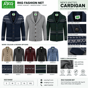 Cardigans légers pour hommes 12 GG avec détection d'aiguille - Product Image 2