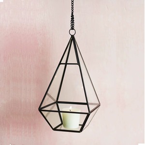Terrario Colgante de Vidrio Geométrico de Diseño con Acabado Premium, Ideal para Decoración del Hogar, Oficina, Cafetería y Fiestas, de la India - Product Image 1
