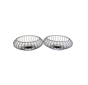 Panier en métal rond personnalisé pour le rangement de la cuisine, accessoires de cuisine et présentoir décoratif pour comptoir - Product Image 3