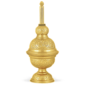 Aspersor bicolor plateado y dorado con boquilla en forma de cabeza de pájaro para iglesia y templo. Disponible a precios de mayorista - Product Image 2