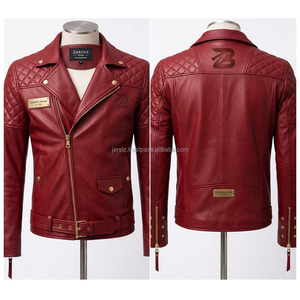 Premium Men’s Genuine Leather <b>Jacket</b> <b>Slim</b> <b>Fit</b> Fashion Biker Coat Men's <b>Jackets</b> - Product Image 3