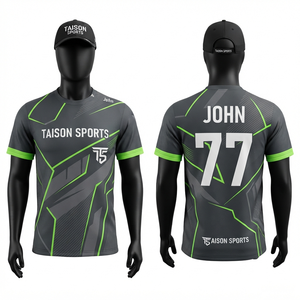 Maillot de Tir à l'Arc pour Hommes 160 GSM en Polyester Interlock Premium Gris Anthracite avec Panneaux Vert Néon et Logo Personnalisé par Sublimation - Product Image 1