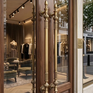 Poignée de porte en laiton de luxe de style impérial avec embout décoratif en forme de lance – Quincaillerie architecturale haut de gamme pour portes design - Product Image 5