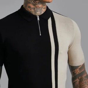 Cotton/Spandex Men's for <b>Shirts</b> High Quality Custom Embroidered Front Logo Sportswear Breathable Canvas <b>Gothic</b> Solid Pattern - Product Image 2