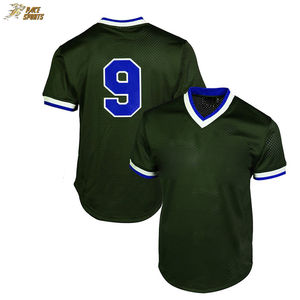 Maillots de baseball à col en V de sublimation professionnelle maillots de baseball en gros de haute qualité - Product Image 4