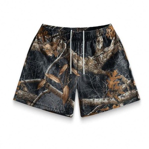 High Quality Men's Summer Casual Shorts Slim Fit Straight Leg Hip Hop Streetwear Printed Drawstring Closure 100% Cotton Mid - Product Image 4