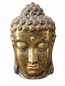 Figura Decorativa de Buda en Resina de Cemento GRC, Hecha a Mano en Indonesia, para Interiores y Exteriores, Estilo Antiguo Dorado, 100% Hecho en Indonesia, en Oferta - Product Image 2