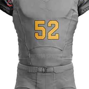 Ensemble de vêtements de sport personnalisés, respirant, à séchage rapide, coupe ajustée, uniforme de football américain pour adultes - Maillot et short - Product Image 3