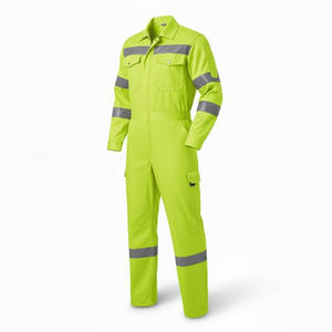 ชุดคลุมทำงานแบบมองเห็นได้ชัดเจน คุณภาพสูง สำหรับทุกเพศ ผลิตจากผ้าฝ้ายผสมโพลีเอสเตอร์ ระบายอากาศได้ดี ป้องกันฝุ่นและลม - Product Image 2