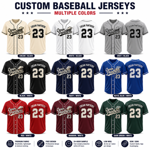 Custom <b>Baseball</b> Jersey OEM ODM Button Down Sublimated Team <b>Baseball</b> Shirt For Clubs Schools Leagues Manufacturer - Product Image 2