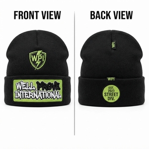 Custom Logo Digital Rubber Patch Beanie High Quality 120 GSM Fine Rib Knit Beige Winter Skull Cap Cuffed Casual <b>Warm</b> <b>Hat</b> - Product Image 2