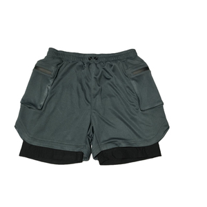 Wholesale Men's Solid Color Sport <b>Shorts</b> With Pockets Quick Dry Elastic Waist Mid Rise <b>Short</b> Length Activewear Workout Gym Wear - Product Image 4