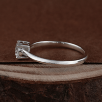 Bague solitaire en or 10 carats avec diamant de laboratoire certifié IGI, taille ronde délicate, 0,50 carat, à tige fendue