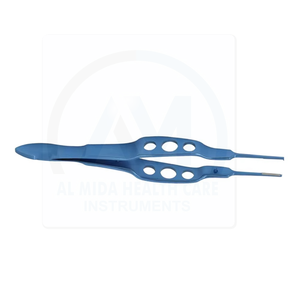 Pinzas para atar suturas oftálmicas AL MIDA AMHC-R-379 Azules, Instrumento Quirúrgico de Precisión, Manual, Reutilizable, Clase I, Certificado CE - Product Image 5