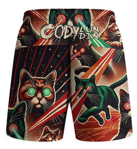 Men MMA Shorts <b>Crystal</b> Print Elastic Waist Gym Training Kickboxing Lightweight Quick Dry Colorful Top top mens mma martial arts - Product Image 2