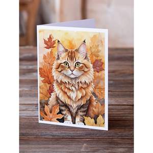 Skookum การ์ดคำอวยพร A7ใบไม้ร่วงแปลกๆแพ็คการ์ดเปล่า8ใบพร้อม5x7ขนาดซองจดหมาย - Product Image 2