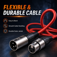 Câbles audio XLR multicolores OEM 3 broches mâle-femelle avec protection anti-tension flexible pour microphones, mixeurs et équipements de scène