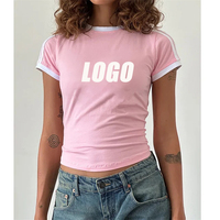 Atasan Wanita Musim Panas 100% Katun Berkualitas Tinggi, Lengan Pendek, Model Crop Top Longgar, Ramah Lingkungan, Bernapas, Cepat Kering, Anti-UV, Kasual