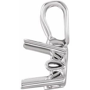 Support de pendentif à griffes rondes plaqué argent 925 pour la fabrication de colliers et la création de bijoux - Product Image 3