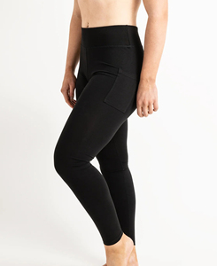 Leggings de yoga sin costuras de cintura alta para mujer, talla XL, transpirables, color negro sólido, cintura elástica, ajuste ceñido, pantalones largos - Product Image 4
