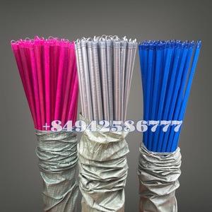 Balai et serpillière en bois naturel 2-en-1 pour le nettoyage de la maison, des toilettes et des meubles, poils doux, manche en plastique écologique, portable - Product Image 2