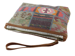 Bolso Pequeño de Lujo Hecho a Mano y Cosido, Hecho de Algodón Dhurry / Kelim Tejido a Mano, Bolso Estampado - Product Image 2
