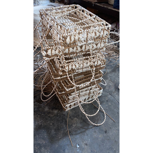 Handcrafted Rectangular Jute Rope <b>Gift</b> Hamper <b>Basket</b> With Sturdy Metal Frame Eco-Friendly Macrame Decorative Storage Bin - Product Image 2