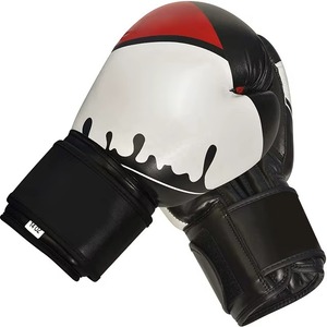 Gants de boxe haut de gamme en cuir, design Splash, pour entraînement, arts martiaux professionnels, sparring et Muay Thai - Product Image 4