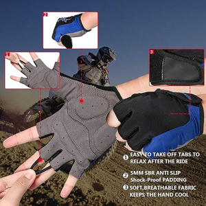 Gants de cyclisme respirants mi-doigts en gel pour hommes et femmes, vente en gros, pour la course à vélo et le sport - Product Image 6
