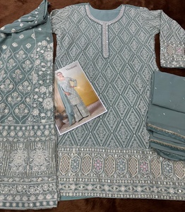 Dhwaja Export Georgette - Costume prêt-à-porter taille unique avec broderie et travail de sequins - Product Image 6