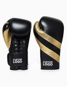 Custom Logo Boxing <b>Gloves</b> Genuine Leather <b>Lace</b> Up Training <b>Gloves</b> Wholesale - Product Image 2