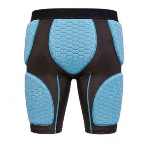 Short de compression rembourré pour adulte, bleu ciel, 100 % polyester, équipement de sport, résistant aux chocs, fabriqué par [Nom du fabricant] - Product Image 2
