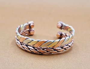 New Luxury Handmade Lightweight <b>Copper</b> <b>Bracelet</b> with Natural Color and Customizable Size - Product Image 2