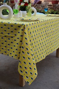Indian Floral Hand Block Printed Cotton <b>Tablecloth</b> French Style Table Cover For Weddings Home Farmhouse Decor - Product Image 4