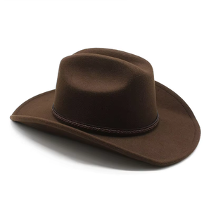 CUSTOM LOGO <b>Winter</b> Wholesale Buy High Quality Unisex Bulk Fedora Felts Cowgirl Cowboy <b>Hat</b> for <b>Men</b> Women - Product Image 4