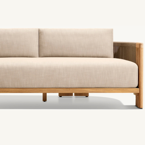 Best-selling teak wood with a simple modern style suitable <b>for</b> indoor use with two seats and armrests equipped with soft foam - Product Image 6