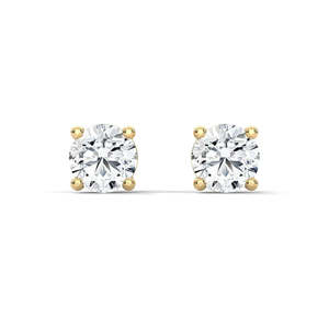 Pendientes de Joyería Fina Personalizados con Incrustaciones de 4 Garras, Oro Sólido Real de 18k, 14k, 10k, Corte Redondo, 1, 2, 4 Quilates, Diamantes Cultivados en Laboratorio - Product Image 5