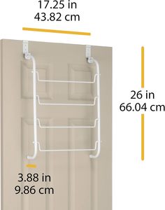 Over the Door <b>White</b> Metal Detachable <b>Towel</b> Rack - Product Image 4