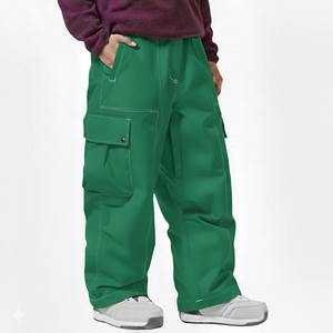 Pantalon de ski unisexe léger et imperméable, coupe ample, pour snowboard, style urbain, hiver, isolé en laine, avec cordon de serrage - Product Image 1