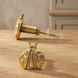 Ladybug Cast Iron Animals <b>Cabinet</b> <b>Knobs</b> Pulls Versatile Use for Wardrobe Drawer Dresser Bedroom Kitchen Bathroom Living Room - Product Image 1